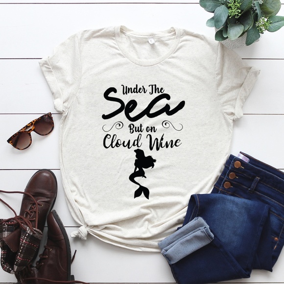 Little Mermaid theme Funny Drinking Tee for Women - Picture 3 of 4